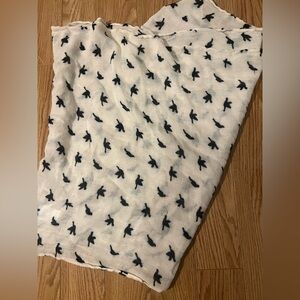 Call It Spring Cream Scarf with Black Bird Design